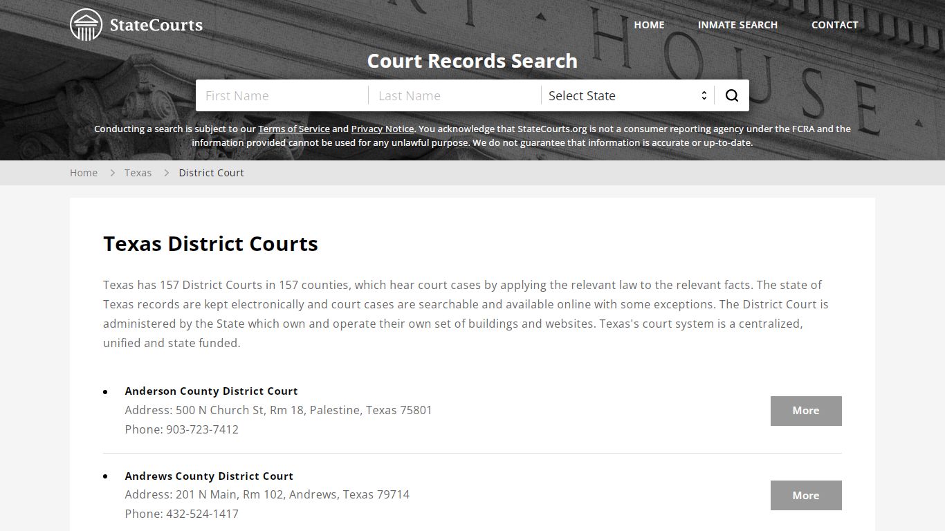 Texas District Courts - StateCourts